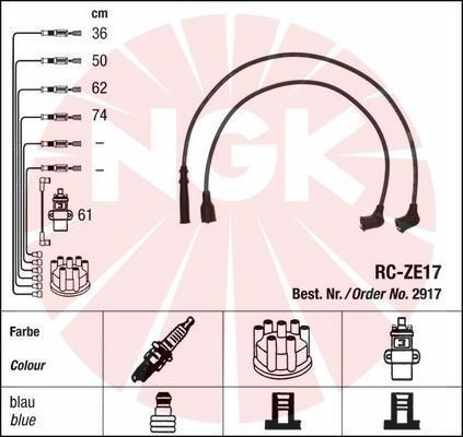 NGK Zestaw przewodów zapłonowych 2917