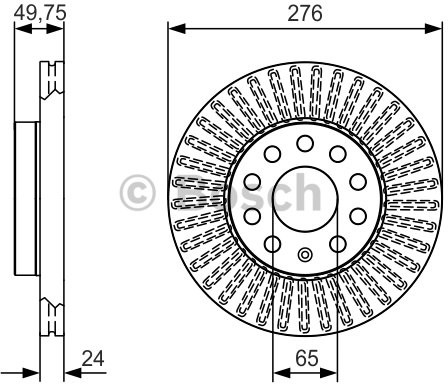 BOSCH Tarcza hamulcowa przednia, 0 986 479 C47  0986479C47