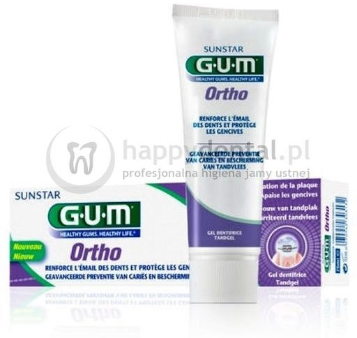 Sunstar GUM Butler Ortho 75ml (3080) - pasta dla osób noszących aparat ortodonty