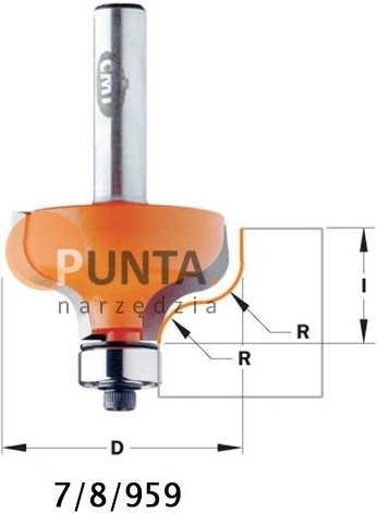 CMT FREZY PROFILOWE-ESOWNICE Z ŁOŻYSKIEM 12 mm 759.064.11