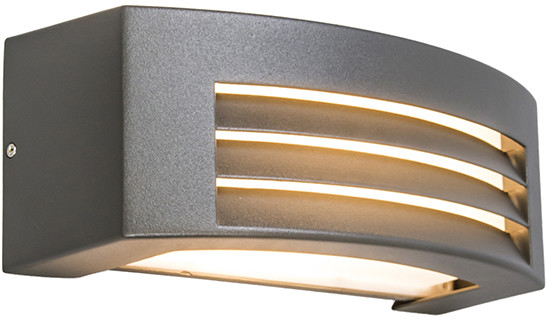 QAZQA Nowoczesna lampa ścienna antracyt IP44 - Hurricane 1