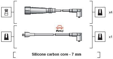 MAGNETI MARELLI Przewody zapłonowe - zestaw 941318111155