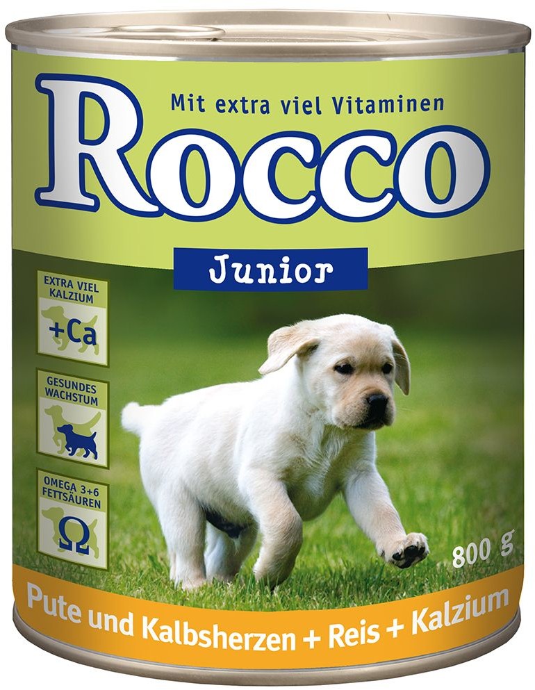 Rocco Junior 24 X 800 G - Serca Kurze Z Ryżem I Wapniem