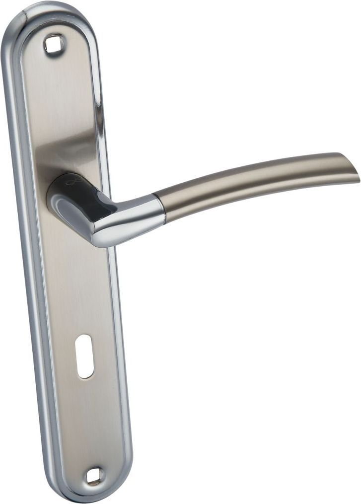 Infinity line Klamka DALIA 72 DŁUGI SZYLD POD KLUCZ SATYNA/CHROM KDL 111