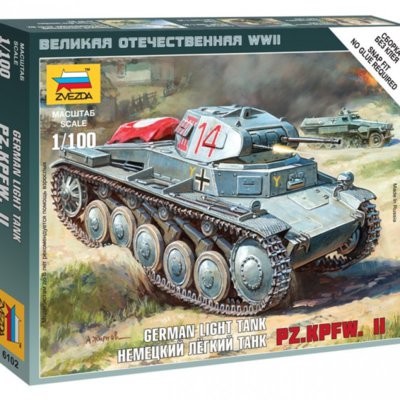 Zvezda German Light Tank Pz.Kp.fw II MZV-6102