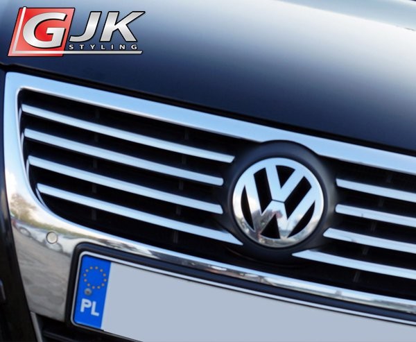 CRONI VW PASSAT B6 2005-2010 Nakładki na grill stal połysk VW01G