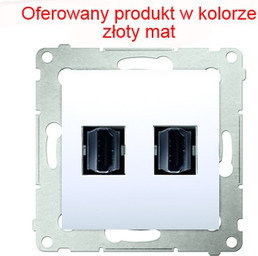 Kontakt Simon KONTAKT - Gniazdo HDMI Podwójne złoty mat DGHDMI2.01/44 SIMON54