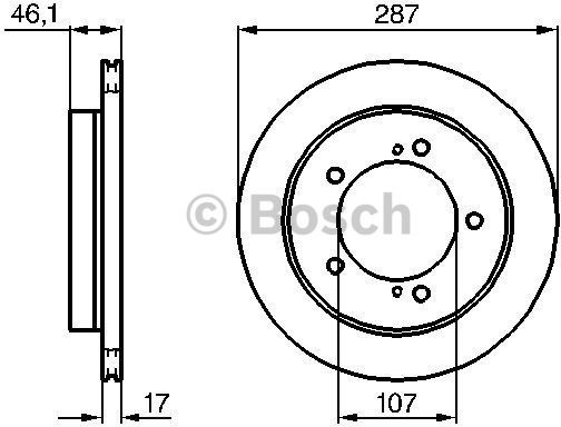 BOSCH Tarcza hamulcowa przednia, 0 986 478 422  0986478422