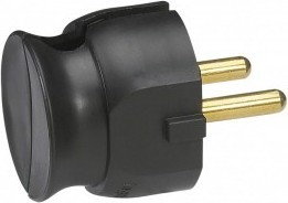 Legrand Wtyczka 2P 16A niska czarna 50184