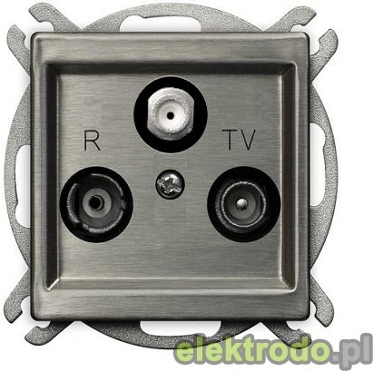 Ospel Gniazdo RTV-SAT kocowe - Stal Inox GPA-RMS/m/37