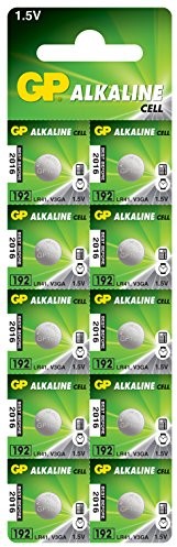 GP 192 °F-U10 baterie alkaliczne AG3/LR41 (1.5 V, 10er Pack) Blister GP Alkaline Button 192 (LR41)