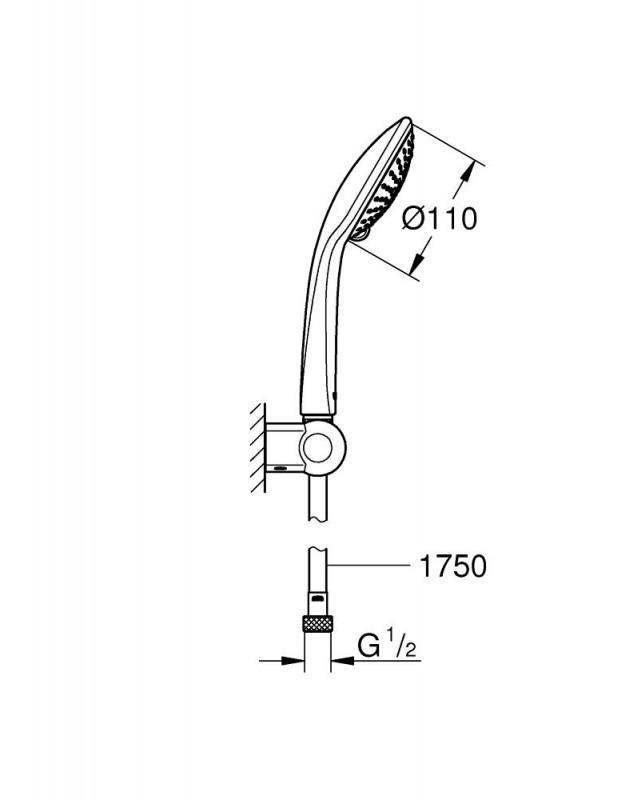 Grohe Euphoria 110 Champagne Zestaw prysznicowy 3 strumienie chrom 27355000