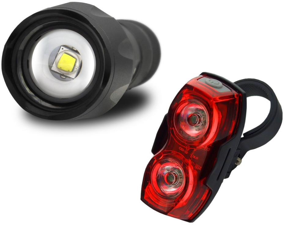 everActive zestaw lamp rowerowych FL-600 z uchwytem + TL-X2