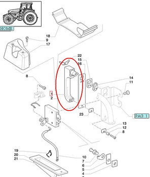 CNH KLAMKA DRZWI NEW HOLLAND 82019604