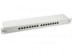 Equip PATCH PANEL 16 PORT 1U KAT.5E EKRANOWANY SZARY (327316)