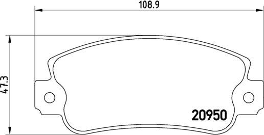 BREMBO Zestaw klocków hamulcowych, hamulce tarczowe P 23 021