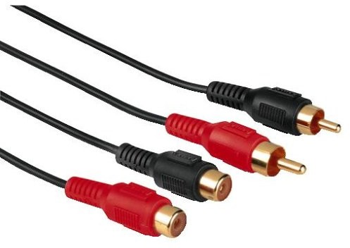 Hama Audio-kabel 2 cinch-Stecker  2 Kupplungen cinch czarny 00043213