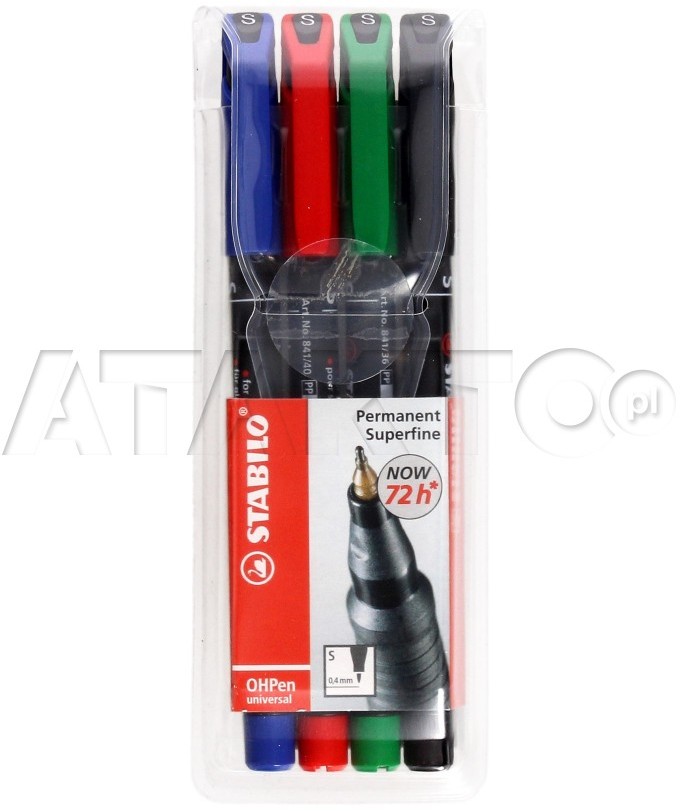 Stabilo SCHWAN Foliopis 0.4mm 4kol S841 SH5116