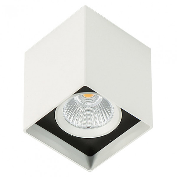 Italux Spot LAMPA sufitowa ALDEN SLC78002/12W 4000K WH+BL metalowa OPRAWA LED 12W downlight kostka biała czarna
