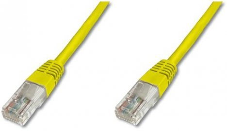 Digitus Patch cord kat.5e UTP żółty 0.5m DK1511-005Y