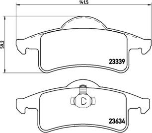 BREMBO Zestaw klocków hamulcowych, hamulce tarczowe P 37 006