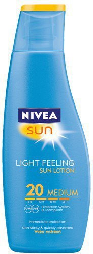 Nivea Sun Light Feeling lekkie mleczko do opalania SPF20+ 200ml