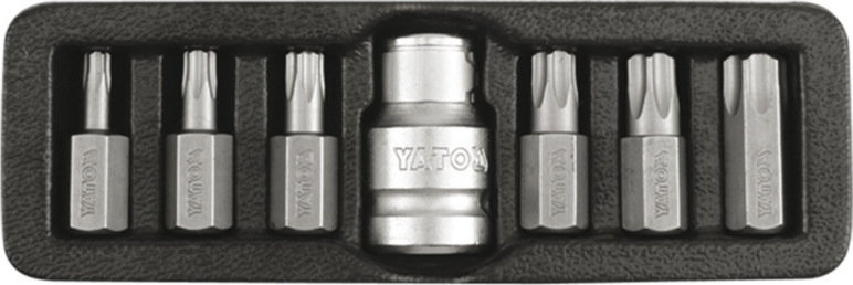 Yato zestaw bitów torx z otworem 6 sztuk + adapter YT-0416