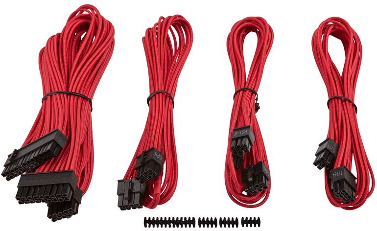 Corsair Zestaw kabli Starter PSU Type4 czerwony CP-8920145