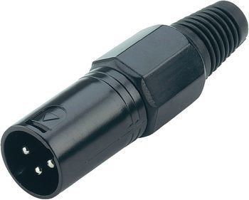 Wtyczka kablowa XLR męska, czarna