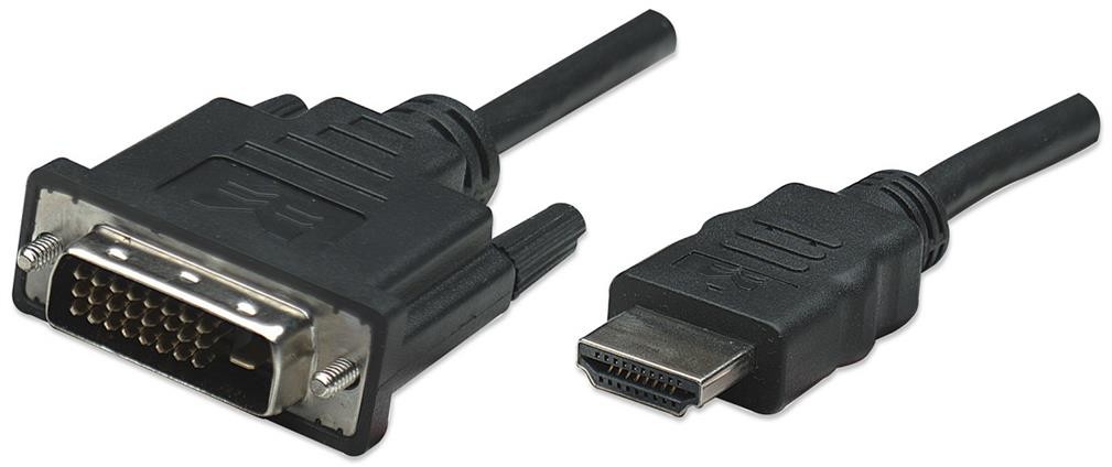 Manhattan Kabel HDMI - DVI-D 5m czarny 372527