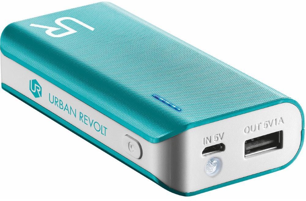 Trust Powerbank Urban Revolt 4400 19858 4400 mAh Li-Ion turkusowy biały