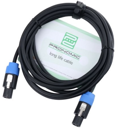 Pronomic BOXSP2-5 kabel do głośnika DJ PA (profesjonalny kabel głośnikowy, kompatybilny z Speakon, długość: 5 m, odporny na działanie kwasów i olejów, tuleje zaciskowe) 00029164