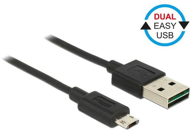 Delock Kabel USB micro AM-BM USB 2.0 Easy-USB 0.5m 83845