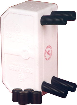 Schlosser Blok instalacyjny podwójny z rurą karbowaną 25mm do pex 602800002