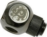 Bitspower złączka adapter Q 1/4 na 3x IG1/4 - obrotowa, czarna w połysku (BP-BSQR-C)