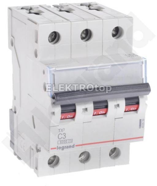 Legrand 403539 WYŁĄCZNIK NADPRĄDOWY S 303 3P C 3A 6000A SERII TX3