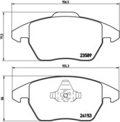 BREMBO Zestaw klocków hamulcowych, hamulce tarczowe P 61 076