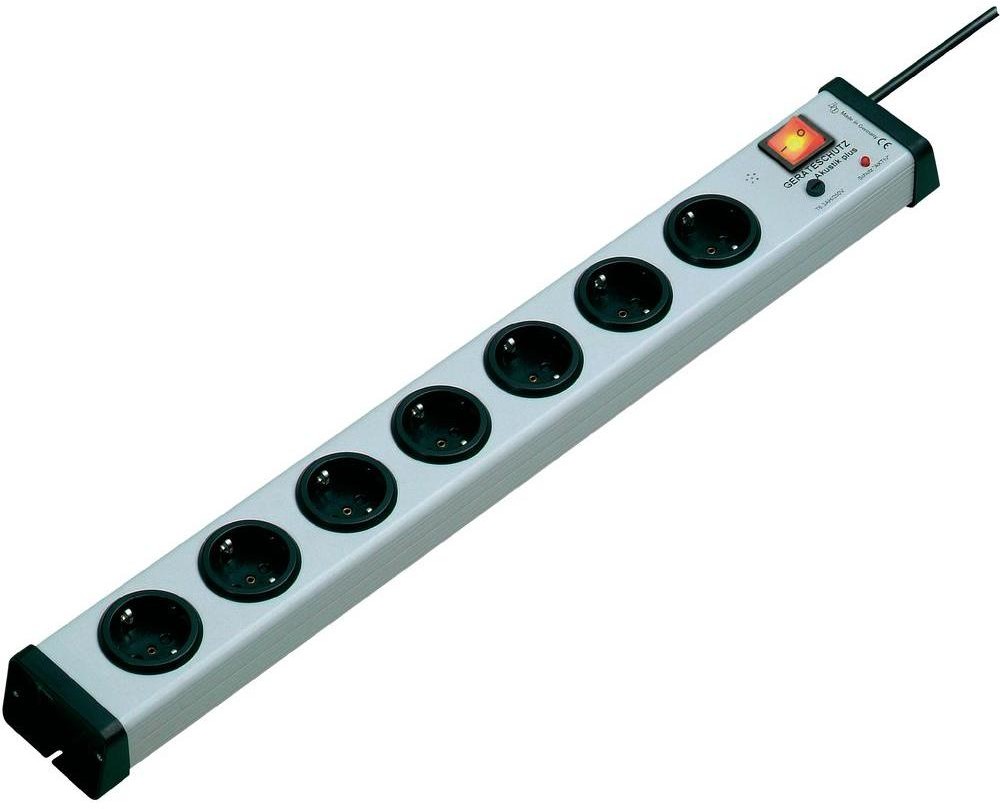 Ehmann Listwa zasilająca z ochroną przepięciową 0206x00072301 Ilość gniazdek 7 1.50 m 3600 W 230 V/50 Hz