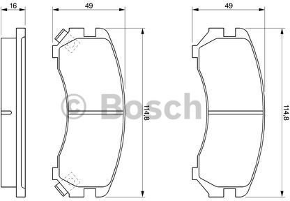 Bosch Zestaw klocków hamulcowych, hamulce tarczowe 0 986 493 450