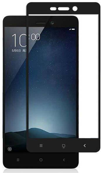 4kom.pl Szkło hartowane na cały ekran 9H do Xiaomi Redmi 3S 3 Pro Czarne 02355