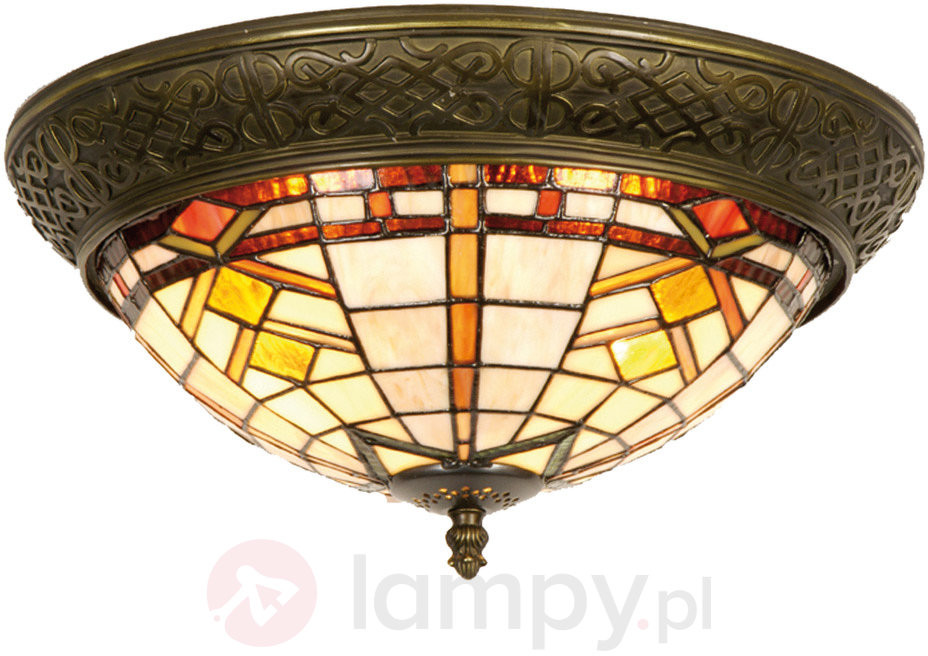 Clayre&Eef LEVKE - lampa sufitowa w stylu Tiffany