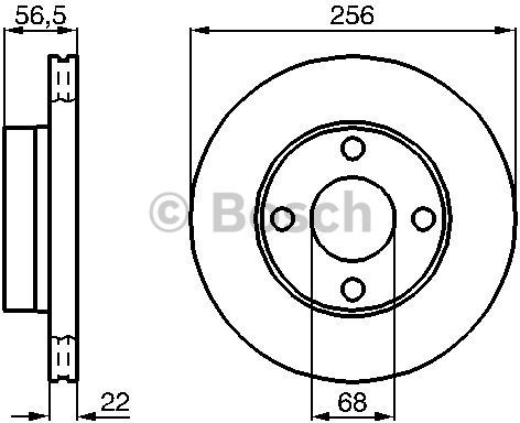 BOSCH Tarcza hamulcowa przednia, 0 986 478 550  0986478550