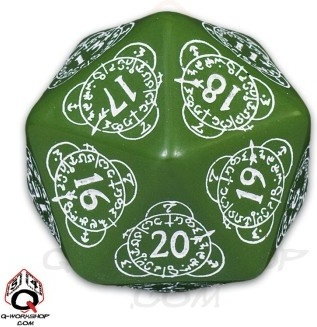 Q-Workshop K20 Zielono-biała Licznik Poziomów Do Gier Karcianych