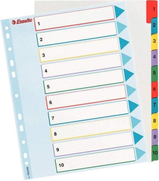 Esselte Przekładka MYLAR A4 maxi numeryczne 1 - 10 - N1480 NB-5531