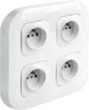 Legrand Polska Sp. z o.o. FORIX IP20 STACJA ROBOCZA DO 4 MECHANIZMÓW BIA