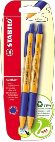 Stabilo Długopis Pointball 2szt B-43716-10