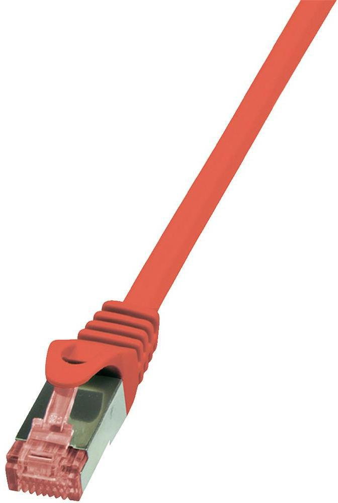 LogiLink Kabel sieciowy CQ2034S CAT 6 S/FTP AWG 27/7 RJ45 1 m Czerwony