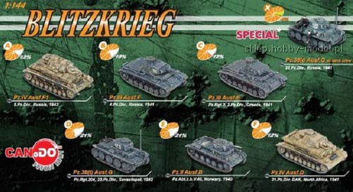 Dragon Blitzkrieg Panzer Tank assortment D20044