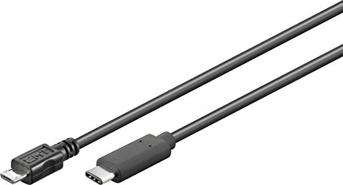 Goobay USB 3.1 Super Speed + adapter sieciowy wtyczka USB C 0,2 m (wtyczka USB 2.0 Micro-B > USB 3.1 typu C), kolor czarny