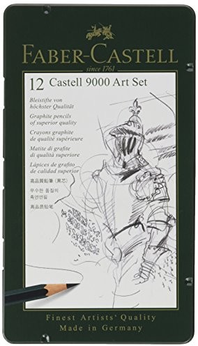 Faber-Castell 119065 zestaw Art: 12 ołówków Castell 9000po jednym ołówku z zakresu twardości 8B2H FC119065